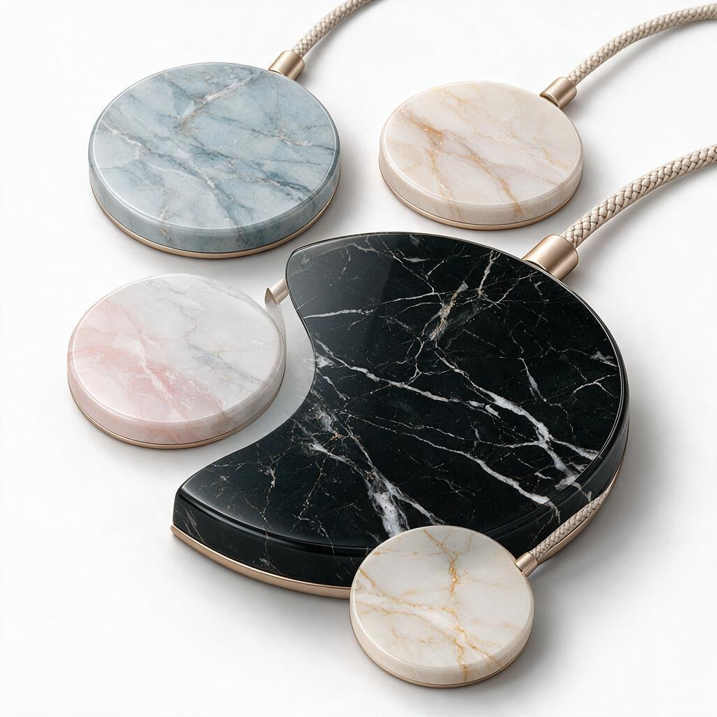 Ivory Marble Wireless Charging Pad — color styling reference