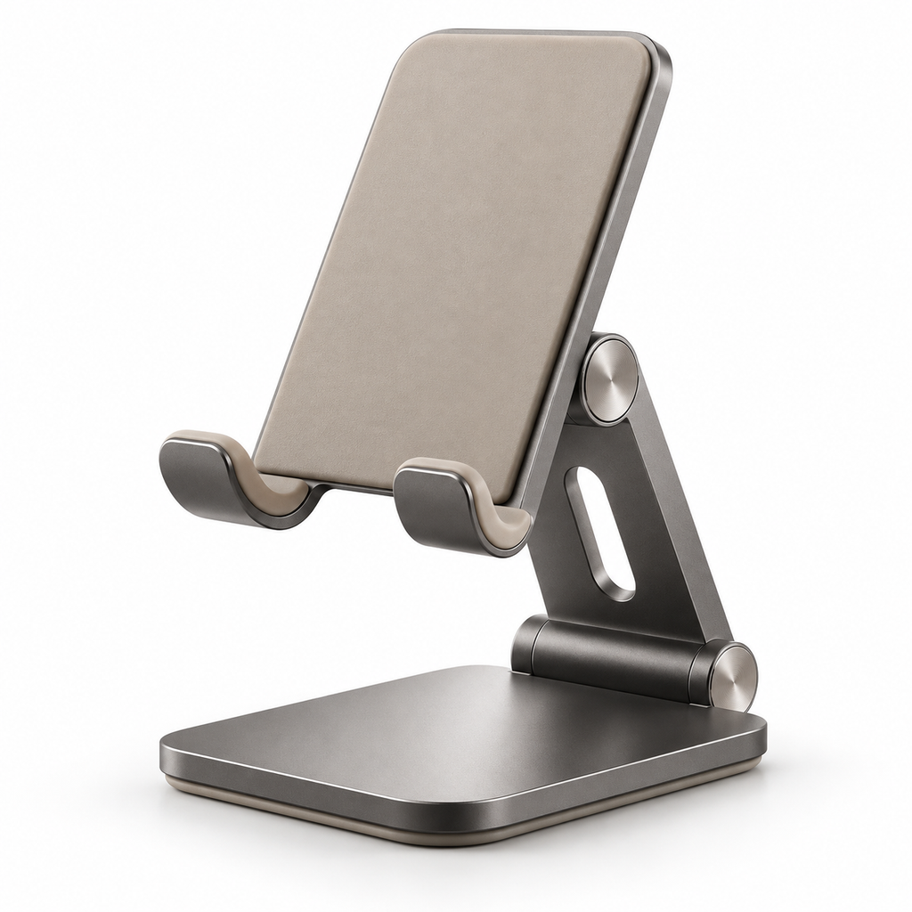 Graphite & Sand Adjustable Desktop Phone Stand — main view